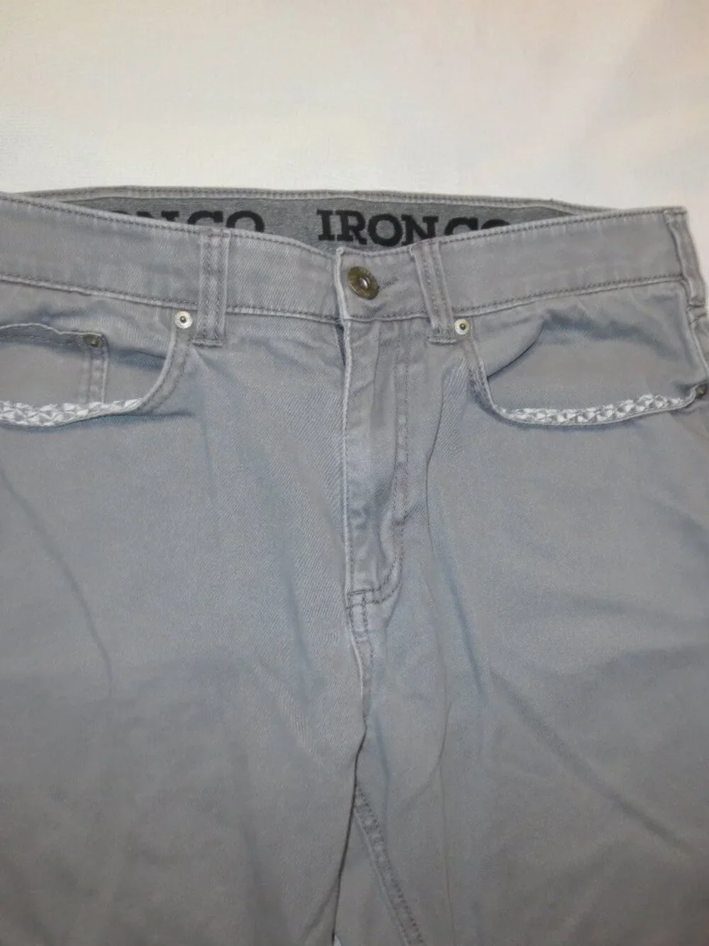 IRON CO. mens JEANS gray DENIM work pant SIZE 32